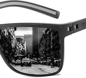 Polarized Sunglasses for Men Lightweight TR90 Frame UV400 Protection Square Sun Glasses