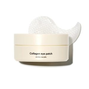 Collagen Eye Patch Jericho Rose Jelly 60 Patches, Korean Under Eye Patches for Puffy Eyes and Dark Circles, Anti-Wrinkle, Collagen, Caffeine, Niacinamide, Ceramide, Antioxidant, Skin Care