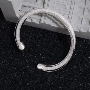 925 Sterling Silver Hiphop Thick Chain Bracelet for Women Men Vintage Simple Dot Pattern Handmade Hasp Bracelet Birthday Gift